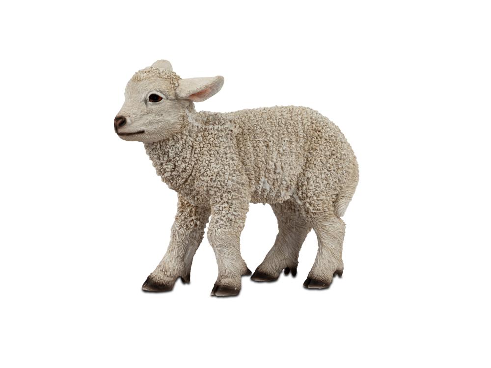 Dekoration für Frühling und Ostern: Elegantes stehendes Lamm, 28 cm